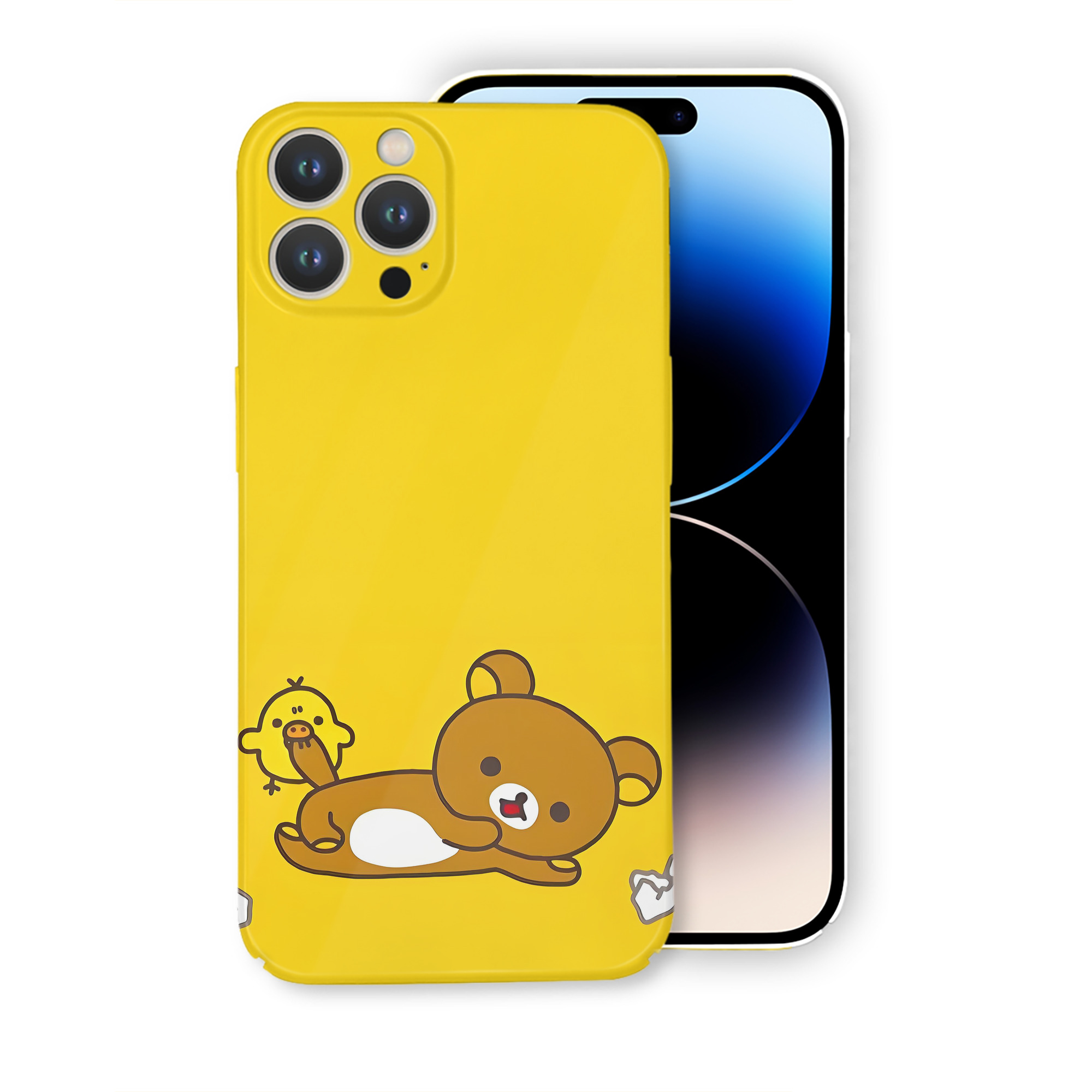 （画像用） リラックマ リラックマ キイロイトリ Rilakkuma Korilakkuma Kiiroitori 【iPhone 14シリーズ対応】ハードケース